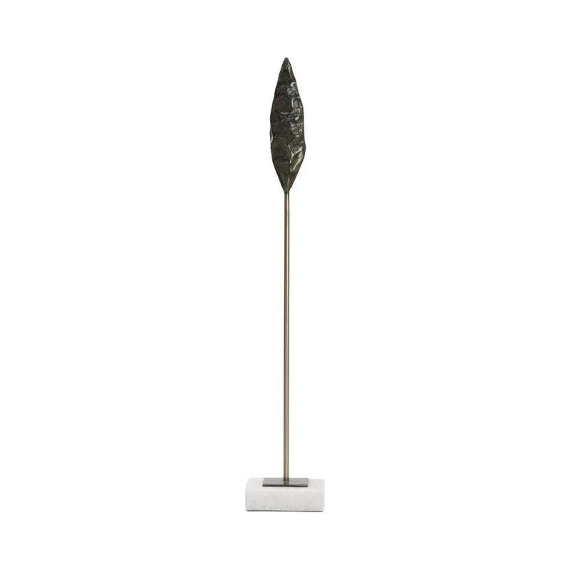 Fletcher Bronze Arrowhead On Marble Sculpture - LOOMLAN - Wildwood - Statues & Sculptures
