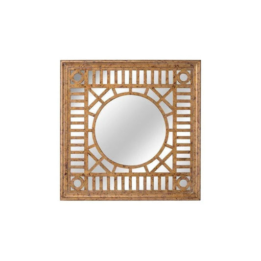 Fret Fretwork Framed Wall Mirror - LOOMLAN - Chelsea House - Wall Mirrors