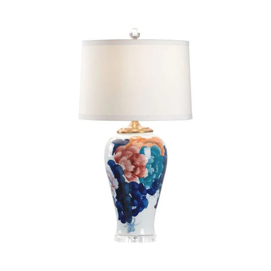 Garden City Vibrant Floral Urn Table Lamp - LOOMLAN - Chelsea House - Table Lamps