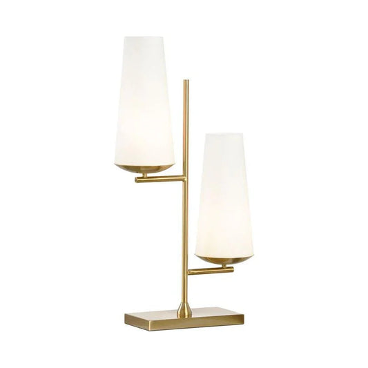 Geminate White Frosted Glass Table Lamp - LOOMLAN - Wildwood - Table Lamps