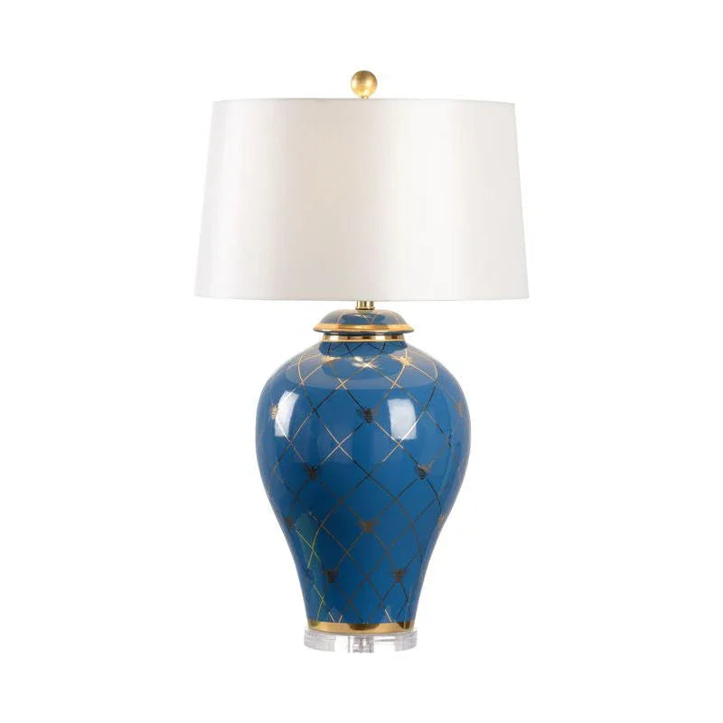 Ginger Jar Ceramic Made With Gold Accents Table Lamp - LOOMLAN - Chelsea House - Table Lamps