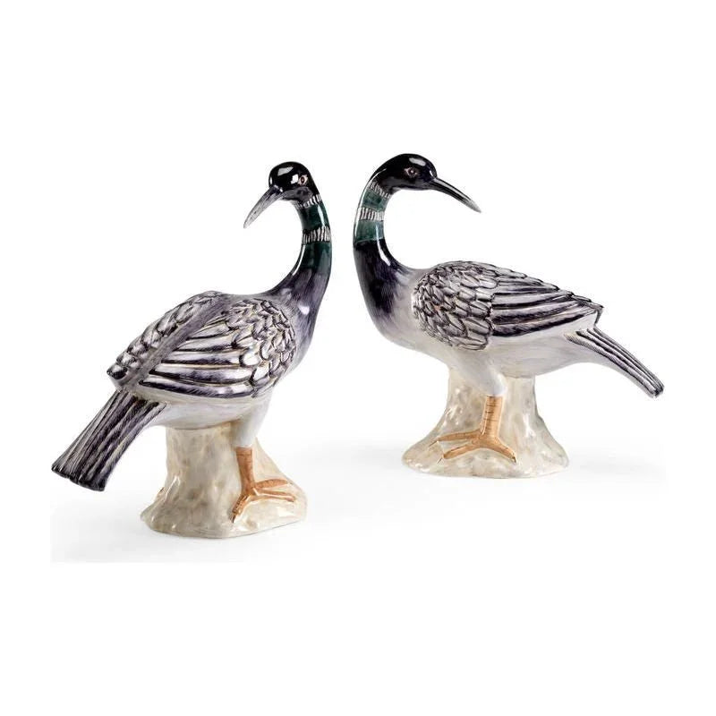 Hand Painted Loon Sculpture (Pr) - LOOMLAN - Chelsea House - Statues & Sculptures