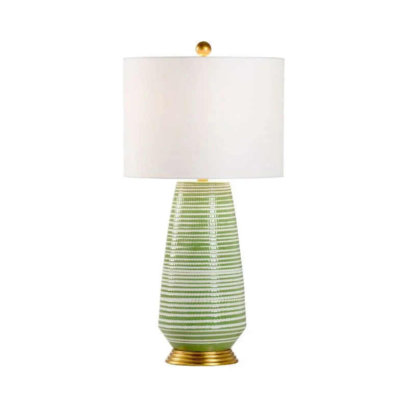 Hive Drum Shade Antique Gold Leaf Base Table Lamp - LOOMLAN - Chelsea House - Table Lamps