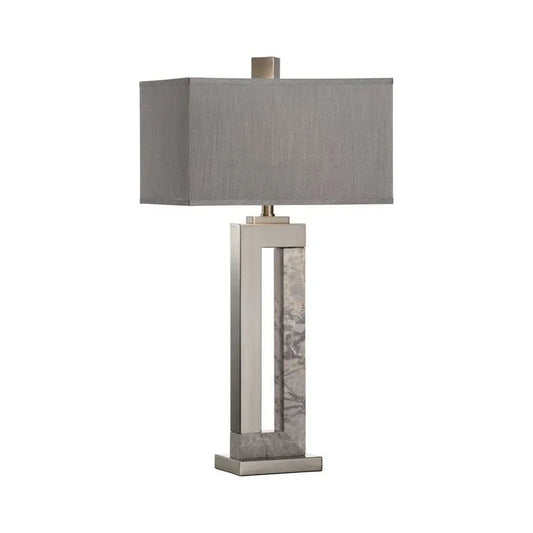 Jaxon Marble Made Grey Table Lamp - LOOMLAN - Wildwood - Table Lamps