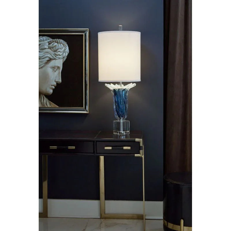 Judith Blue Glass Table Lamp - LOOMLAN - Wildwood - Table Lamps