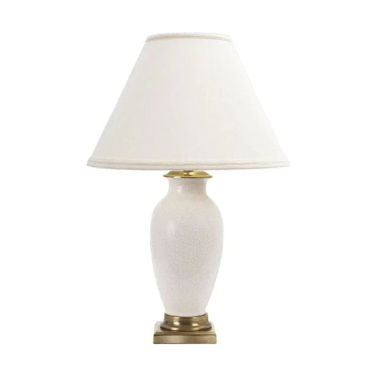 Kyoko White Crackle Glazed Porcelain Table Lamp - LOOMLAN - Wildwood - Table Lamps