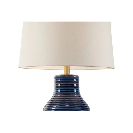 Lydia Bold Blue Glaze Table Lamp - LOOMLAN - Wildwood - Table Lamps
