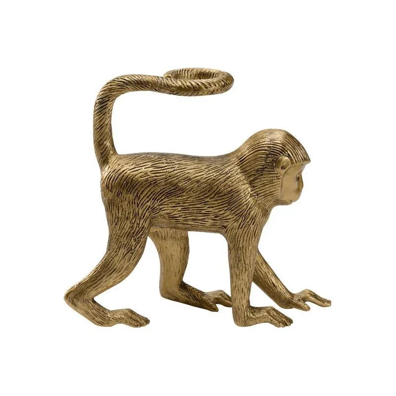 Monkey Business Left Gold Sculpture - LOOMLAN - Wildwood - Statues & Sculptures
