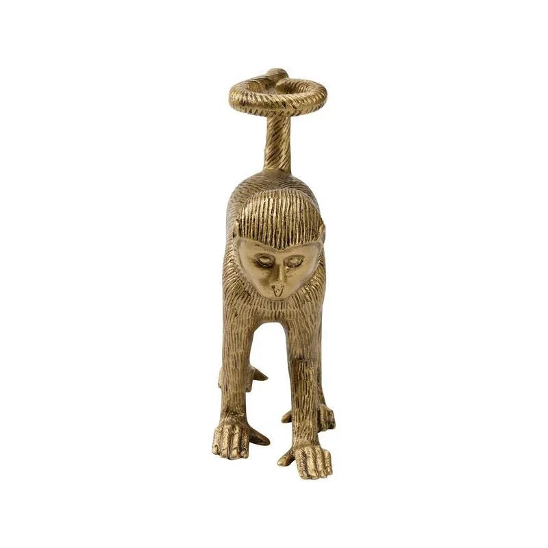 Monkey Business Left Gold Sculpture - LOOMLAN - Wildwood - Statues & Sculptures