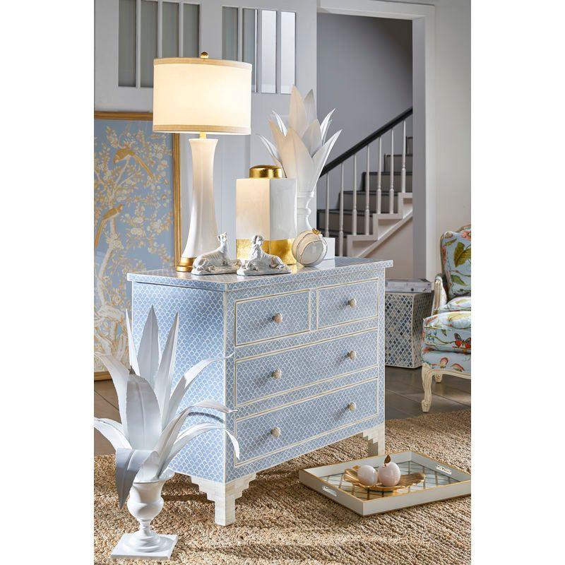 Pomegranate White Gold Accents Sculpture - LOOMLAN - Chelsea House - Statues & Sculptures