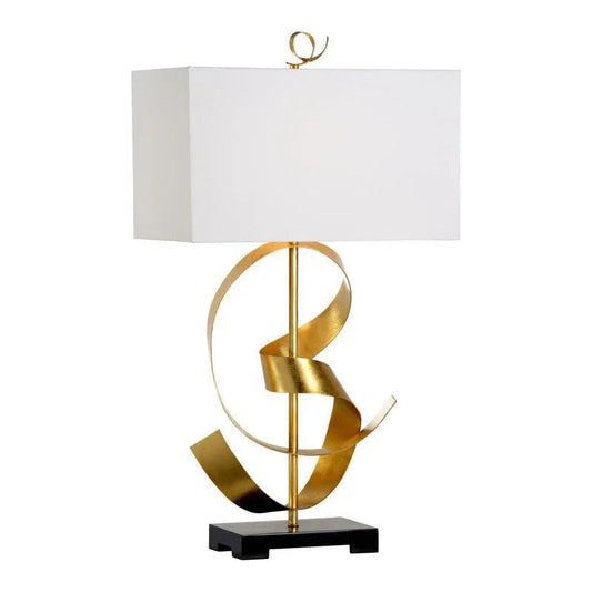 Ribbon Twirl Gold Spiral Design Table Lamp - LOOMLAN - Chelsea House - Table Lamps