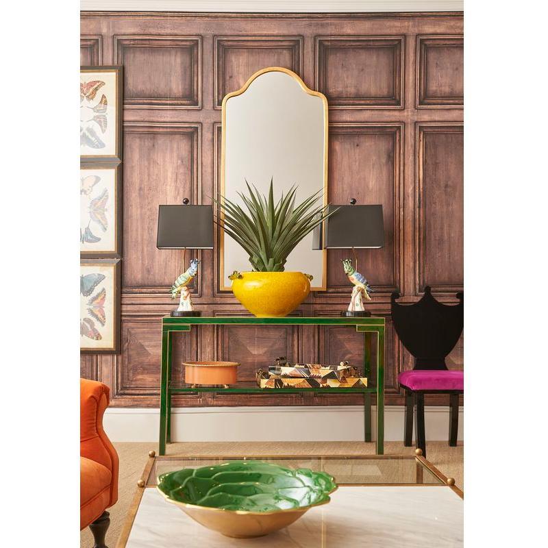 Scalloped Top Iron Framed Wall Mirror - LOOMLAN - Chelsea House - Wall Mirrors