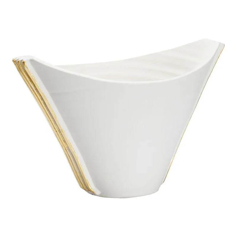 Siracusa Unique shaped White Vessel - LOOMLAN - Wildwood - Vases & Jars