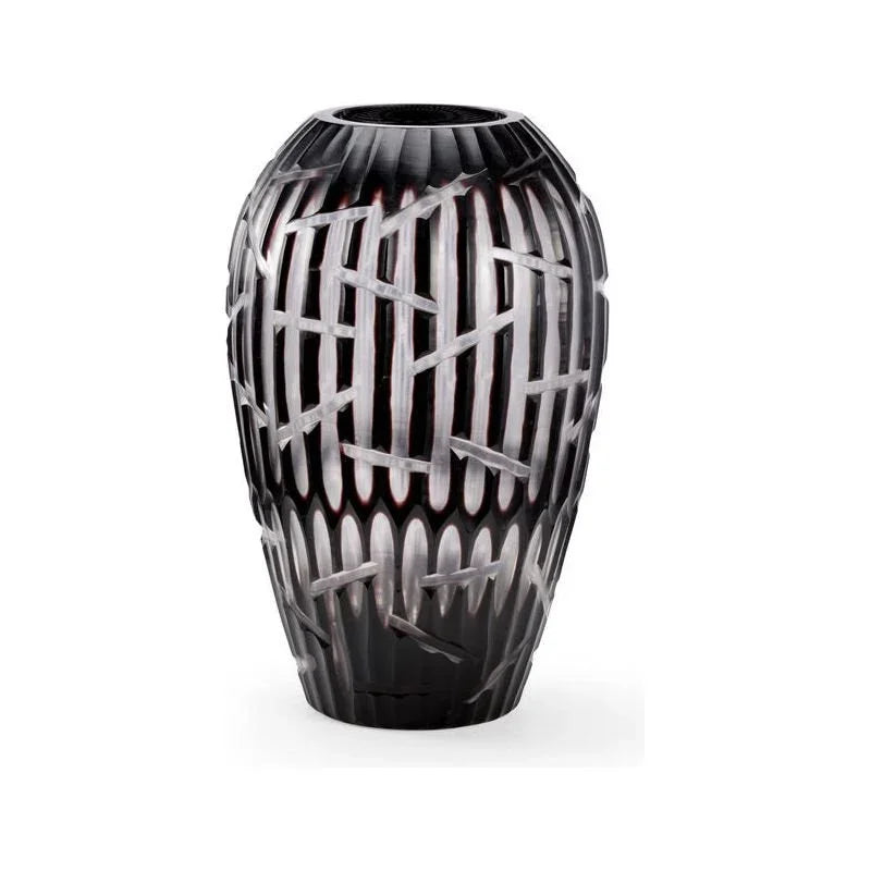 Summer Plum Hand Cut Glass Made Vase - LOOMLAN - Wildwood - Vases & Jars
