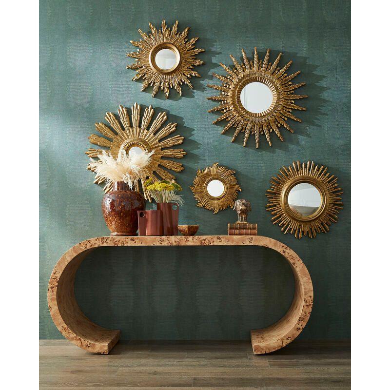 Sunbeam Glistening Gold Finish Framed Wall Mirror - LOOMLAN - Chelsea House - Wall Mirrors