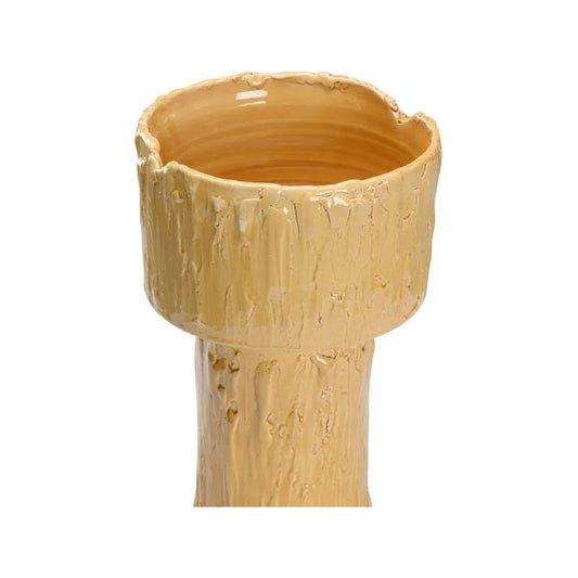 Trapani Hand Sculpted Yellow Vessel - LOOMLAN - Wildwood - Vases & Jars