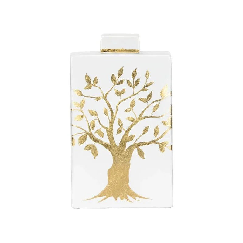 Tree of Life Design Ceramic Jar - LOOMLAN - Chelsea House - Vases & Jars