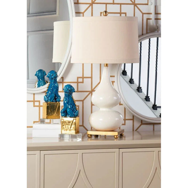 Whitney Glazed Ceramic Table Lamp - LOOMLAN - Wildwood - Table Lamps
