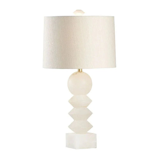 Ziegfeld White Alabaster Table Lamp - LOOMLAN - Wildwood - Table Lamps